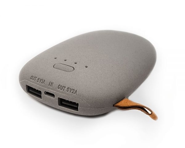 Power Bank с логотипом серый